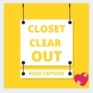 Closet Clear Out! Read Caption